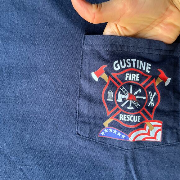 Port & Company Men Short Sleeve Tshirt size M,Blue,Fight Like A Girl Fire Rescue - Picture 5 of 9